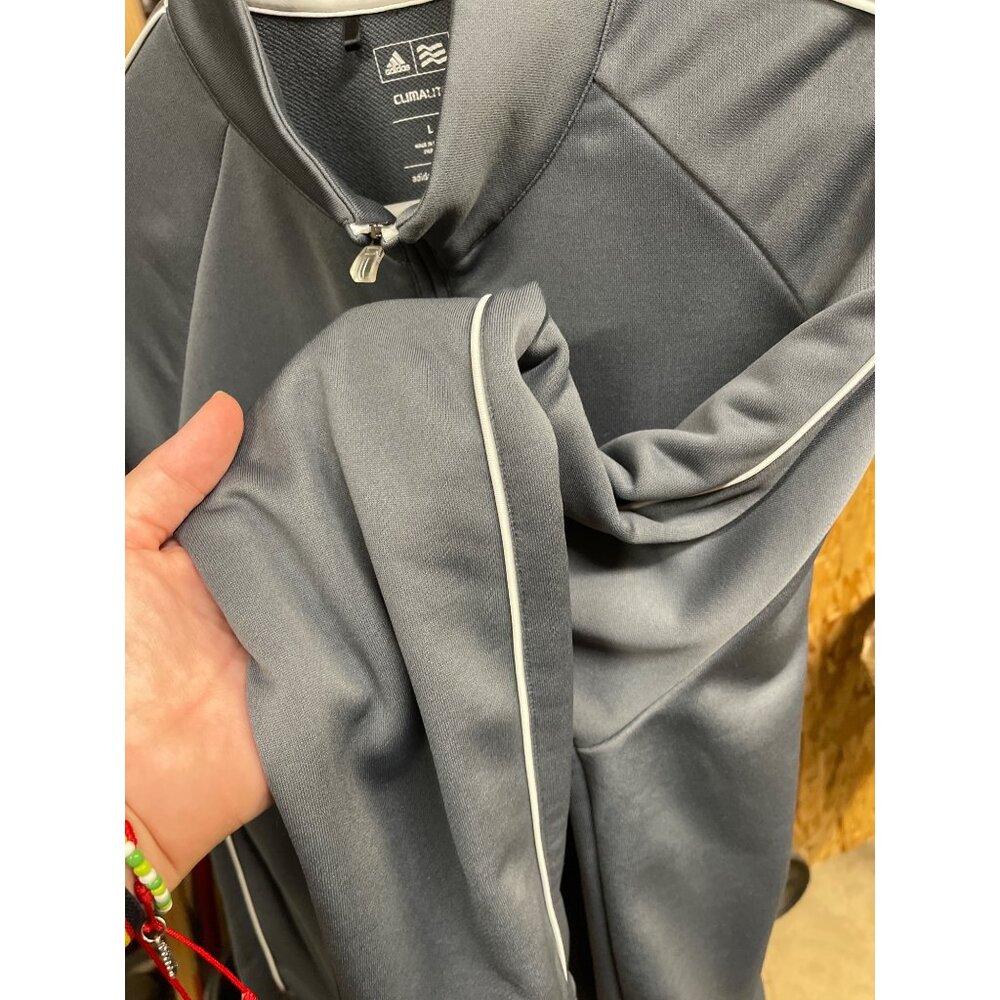 Adidas Golf Pullover Sweatshirt Performance Quarter Zip Climalite Mens sz L Gray - Picture 4 of 5